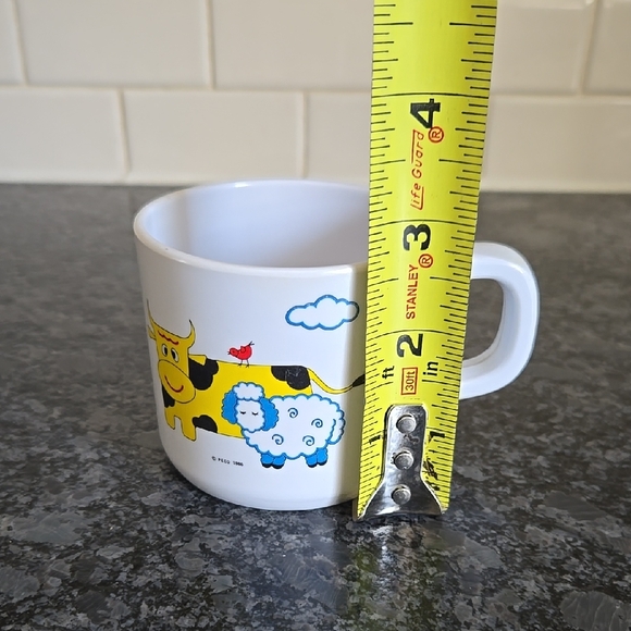 Peco Vintage 1986 Melamine Farm Animals Kids Milk Cup - Picture 8 of 9